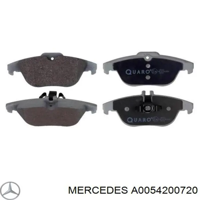 A0054200720 Mercedes колодки гальмові задні, дискові