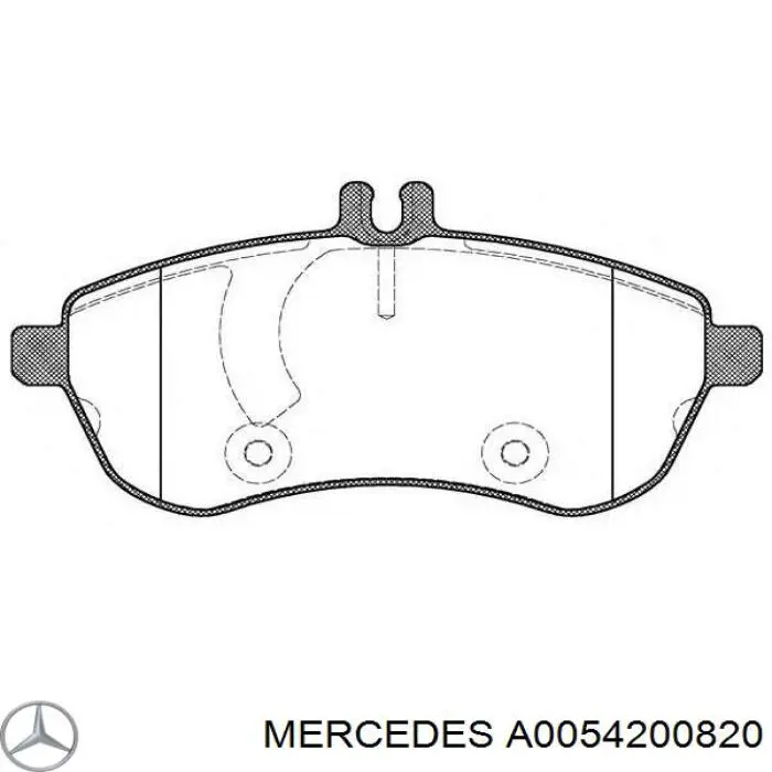 Передні тормозні колодки A0054200820 Mercedes
