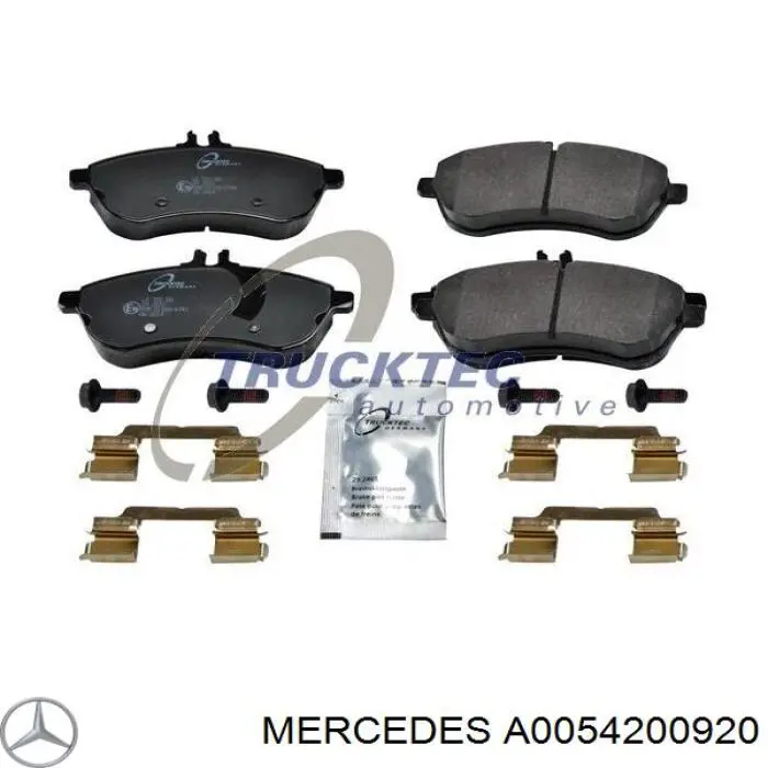 Гальмівні колодки Mercedes A0054200920 ціна, від 50.68 USD