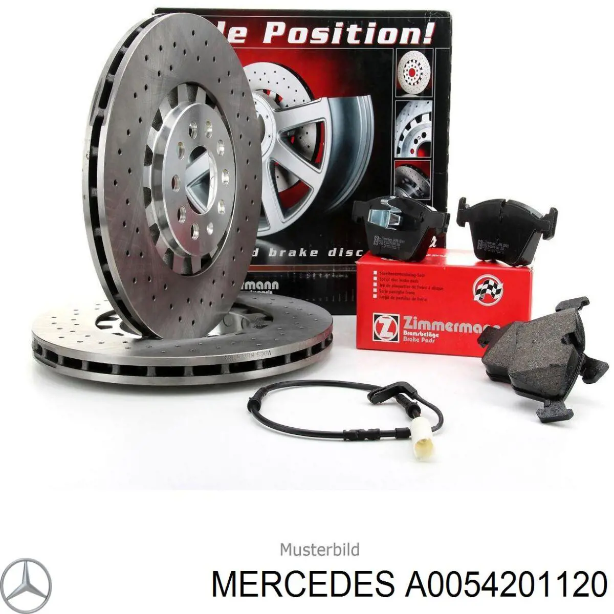 Купити A0054201120 Mercedes Колодки гальмівні передні, дискові