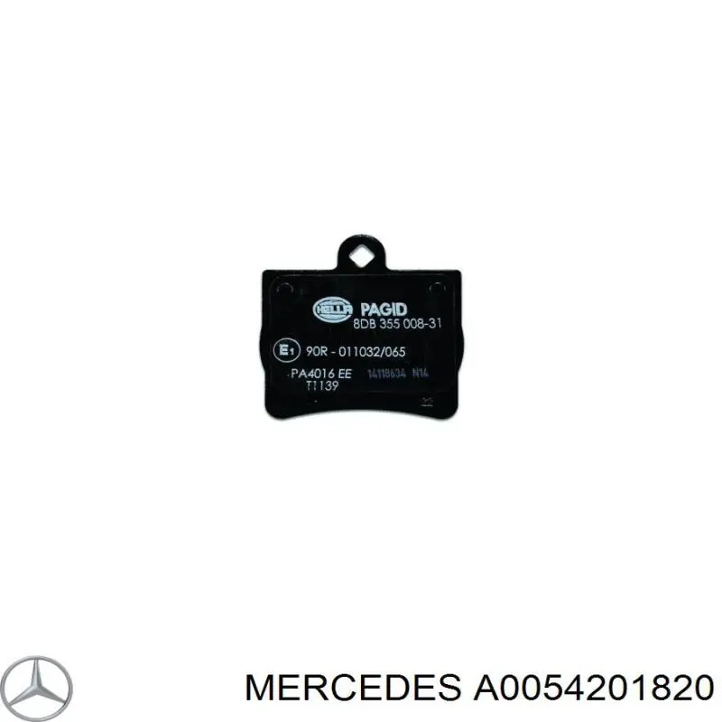 Задні гальмівні колодки Mercedes A0054201820 ціна, від 17.42 USD