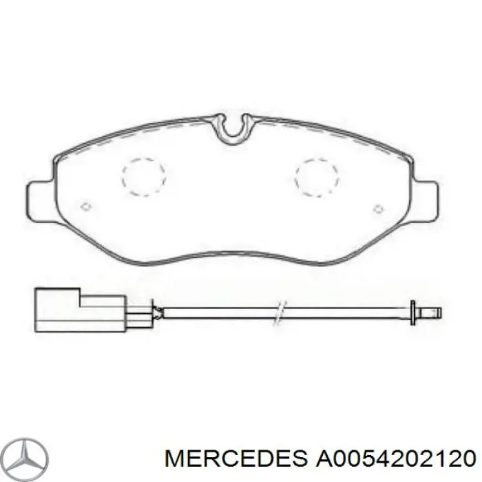 A0054202120 Mercedes колодки гальмівні передні, дискові