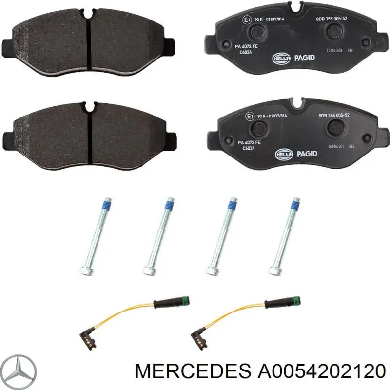 Гальмівні колодки Mercedes A0054202120 ціна, від 35.59 USD