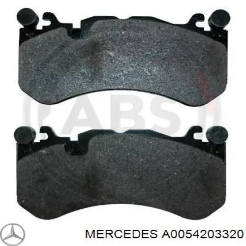 Колодки гальмівні передні, дискові A0054203320 Mercedes