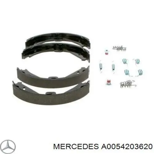 Колодки ручника / стоянкового гальма Mercedes A0054203620 ціна, від 34.62 USD
