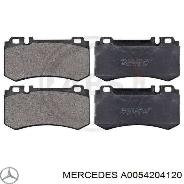 A0054204120 Mercedes колодки гальмові задні, дискові