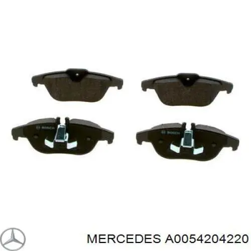 A0054204220 Mercedes Колодки гальмівні задні, дискові