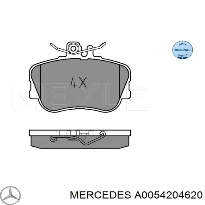 Передні тормозні колодки A0054204620 Mercedes