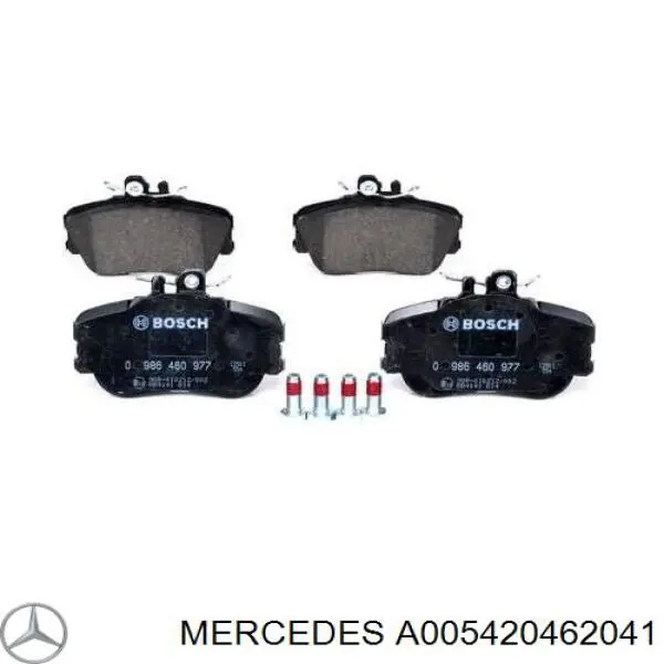 Колодки гальмівні передні, дискові A005420462041 Mercedes