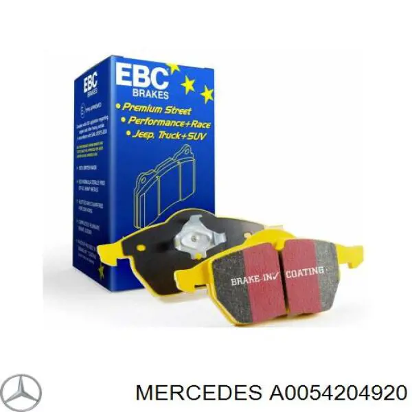 A0054204920 Mercedes Колодки гальмівні задні, дискові