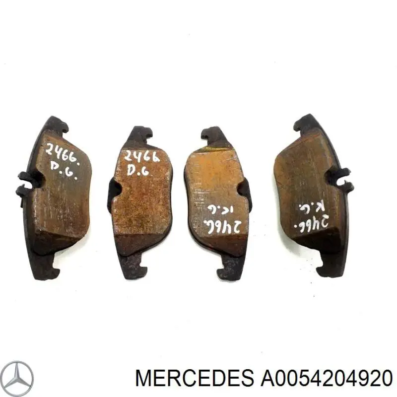 A0054204920 Mercedes колодки гальмові задні, дискові