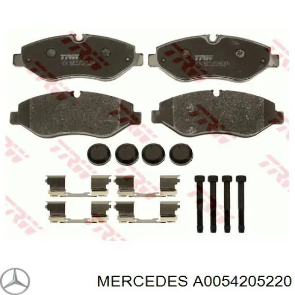 Передні тормозні колодки A0054205220 Mercedes