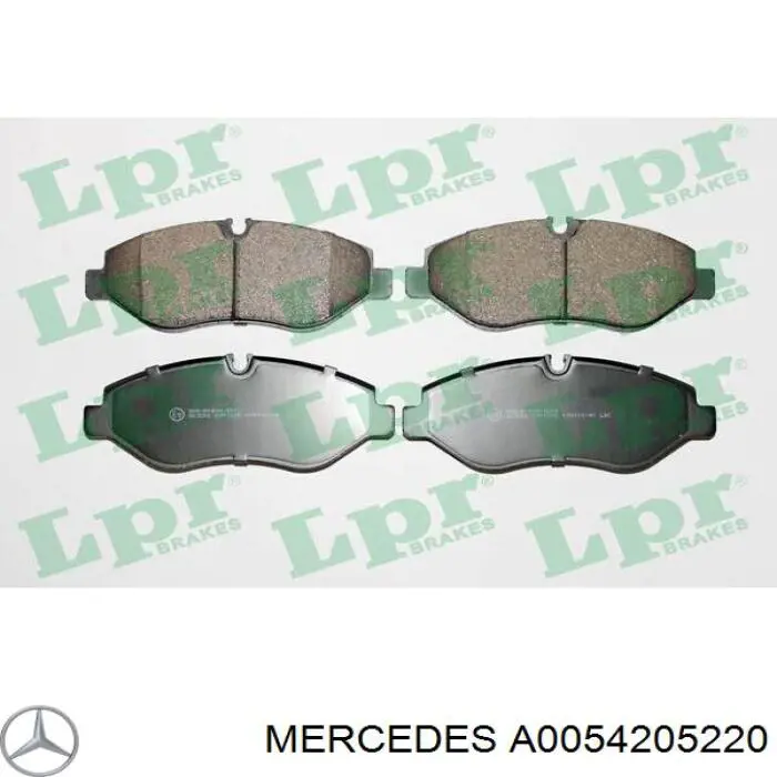 A0054205220 Mercedes колодки гальмівні передні, дискові