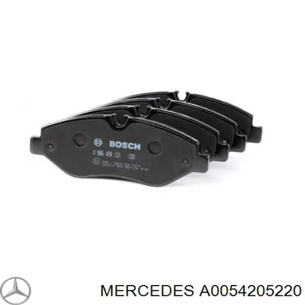 Купити A0054205220 Mercedes Колодки гальмівні передні, дискові