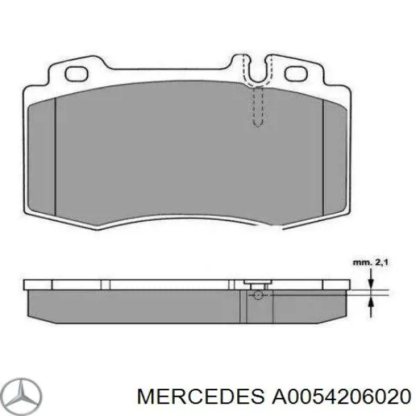 Купити A0054206020 Mercedes Колодки гальмівні передні, дискові