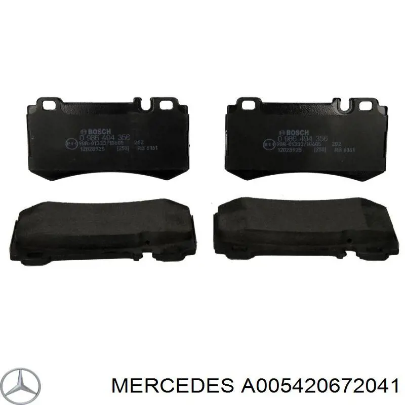 Задні гальмівні колодки Mercedes A005420672041 ціна, від 41.59 USD