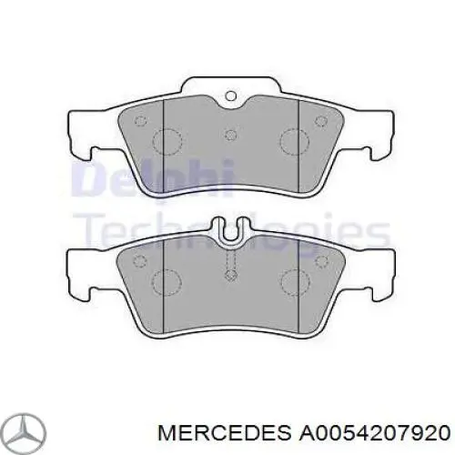 A0054207920 Mercedes Колодки гальмівні задні, дискові