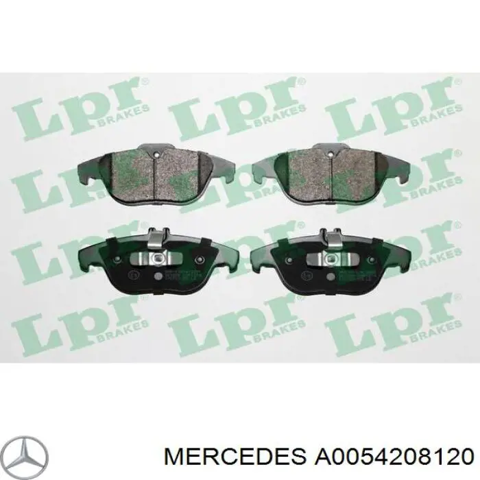 A0054208120 Mercedes колодки гальмові задні, дискові