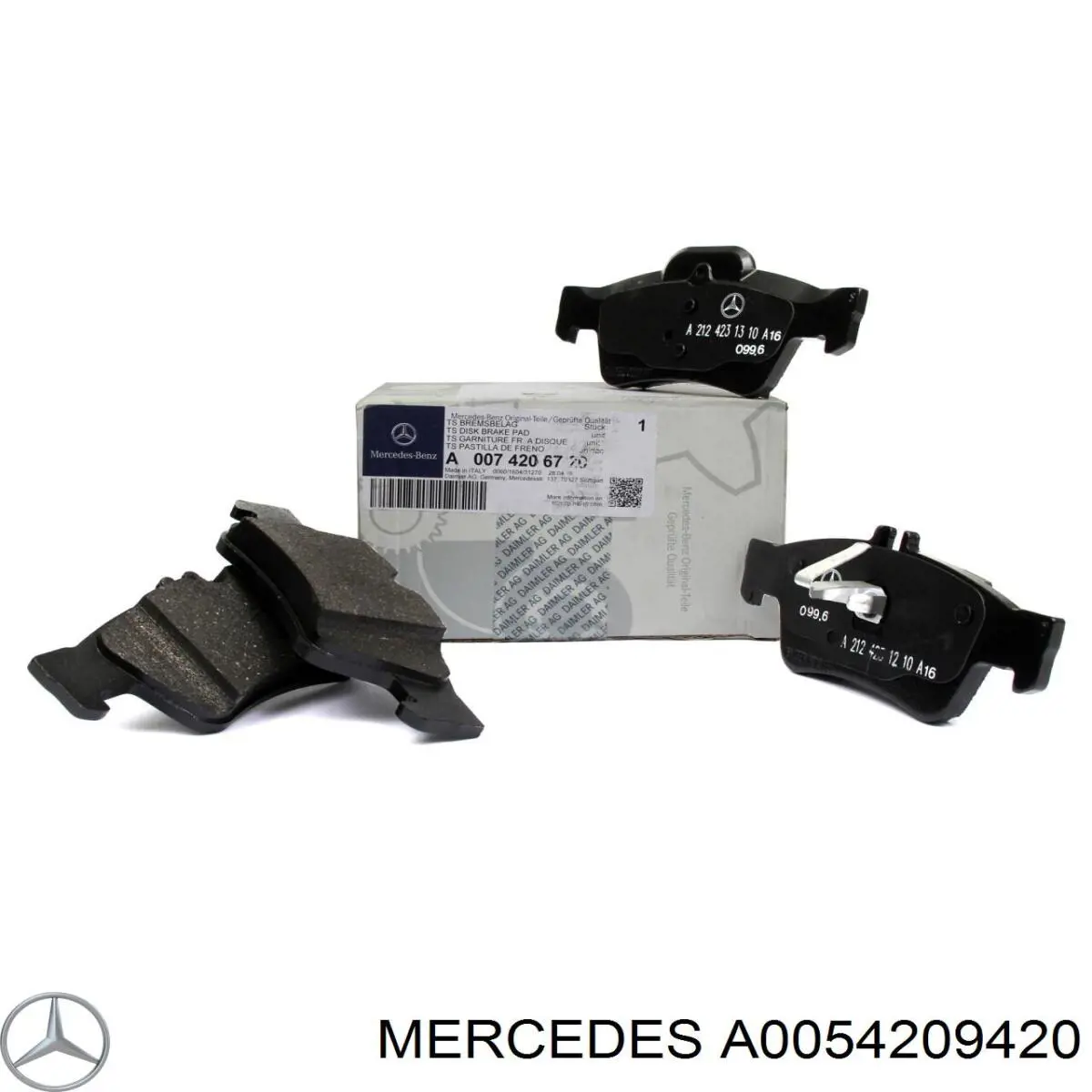 Задні гальмівні колодки A0054209420 Mercedes