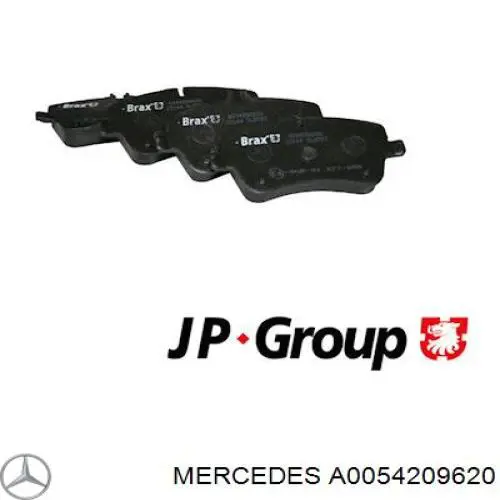 Купити A0054209620 Mercedes Колодки гальмівні передні, дискові
