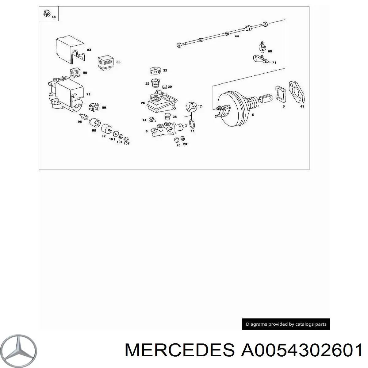 A005430260164 Mercedes Циліндр гальмівний, головний