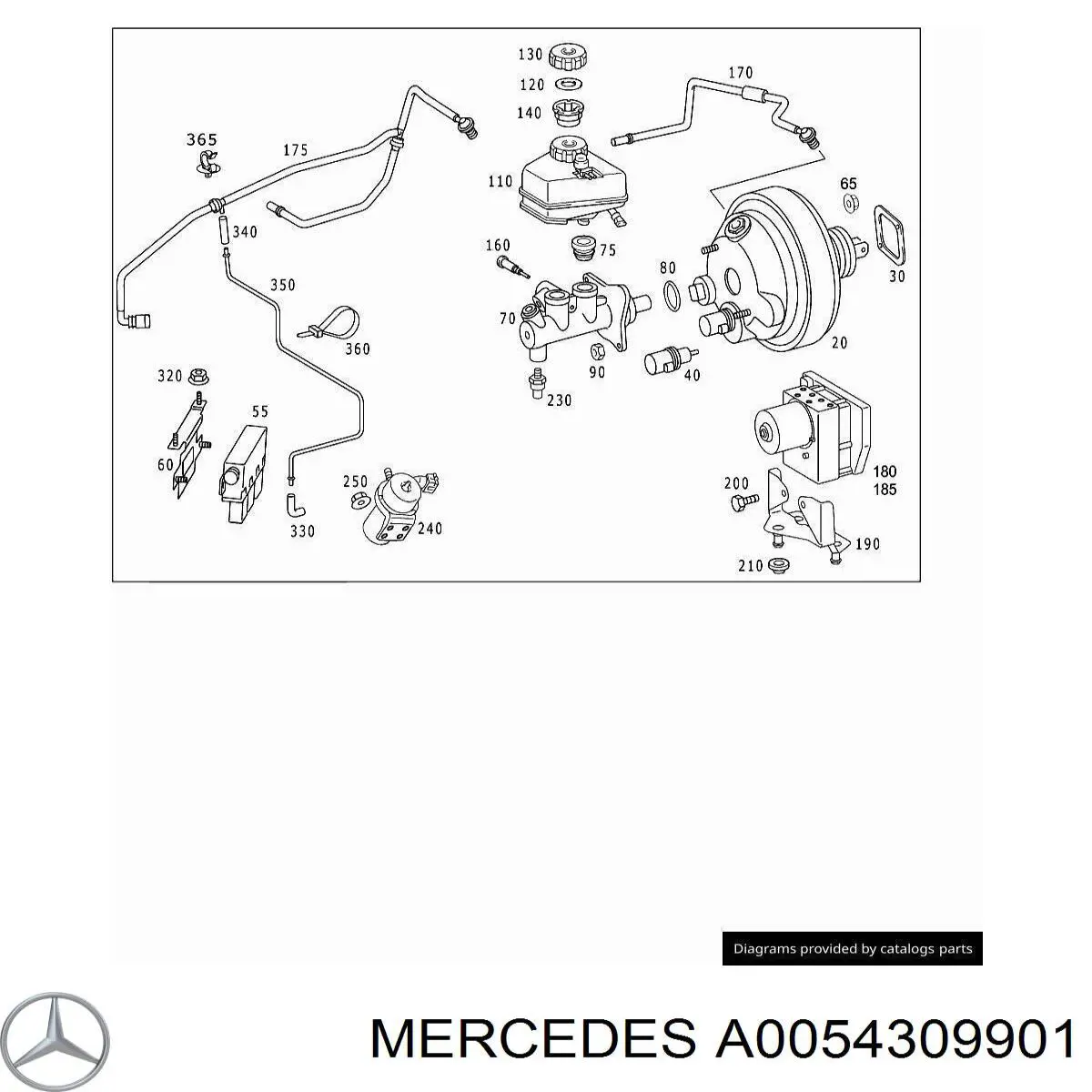 Циліндр головний гальма (Гідротормоз) Mercedes A0054309901 ціна, від 120.37 USD