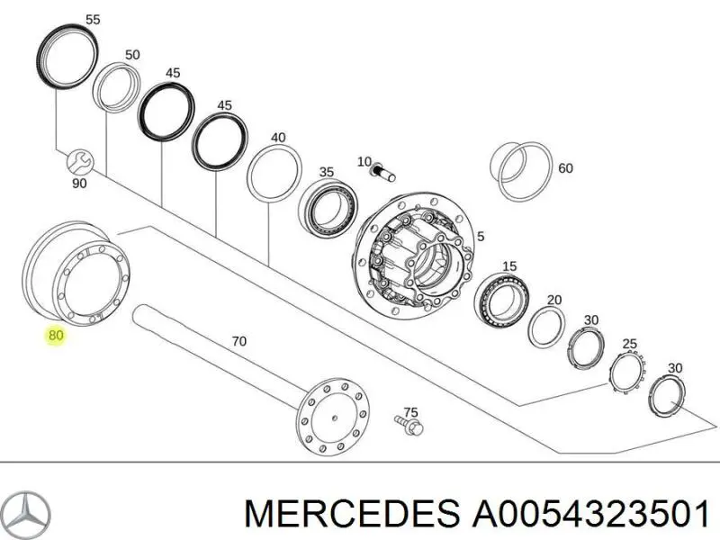 A0054323501 Mercedes Ресивер пневматичної системи