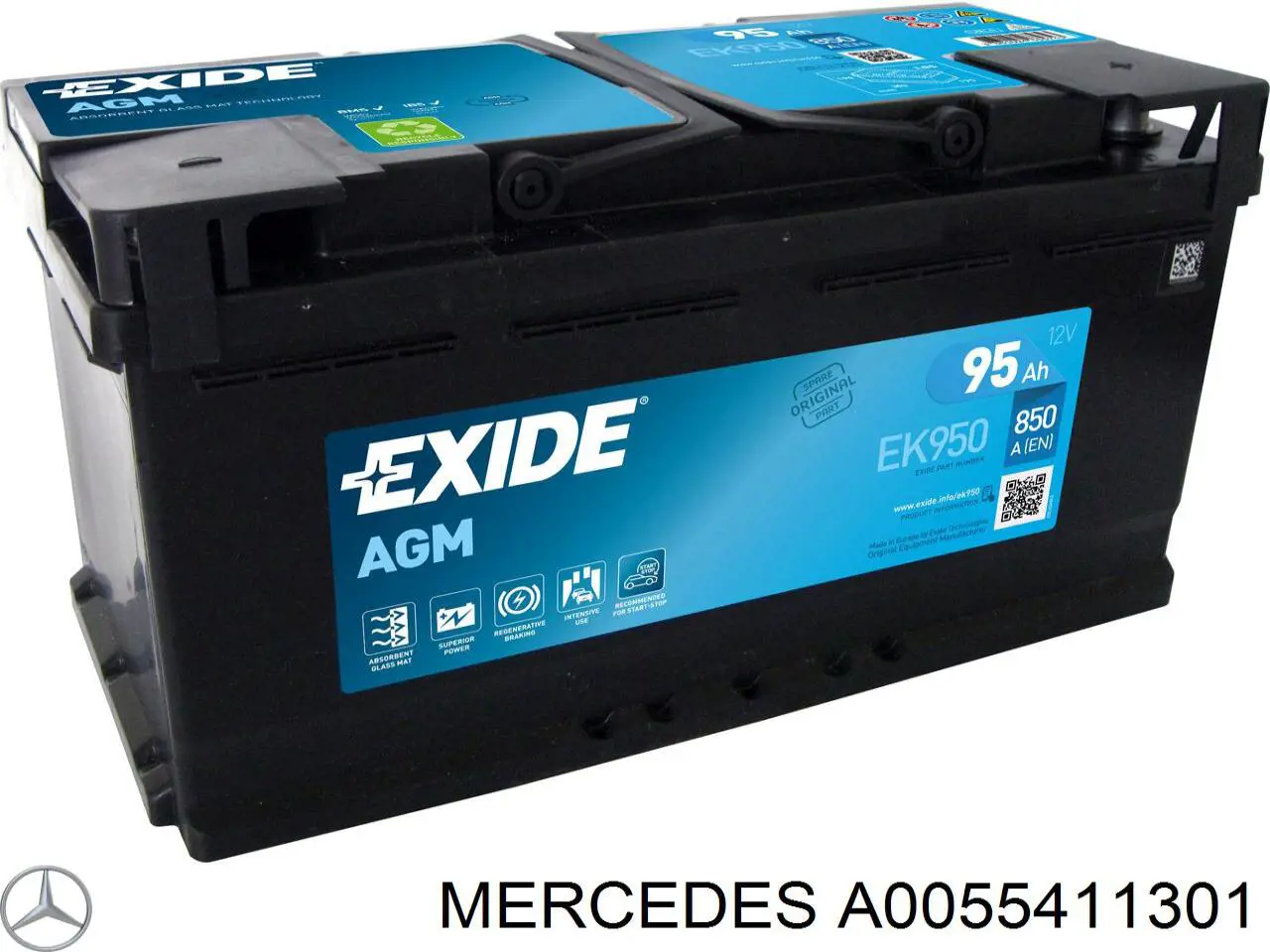 A0055411301 Mercedes акумуляторна батарея, акб