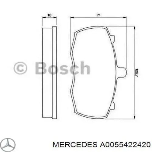 Купити A0055422420 Mercedes Сигнал звукової, клаксон