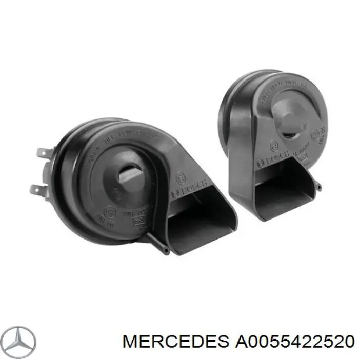 Сигнал високої тональності Mercedes A0055422520 ціна, від 9.71 USD