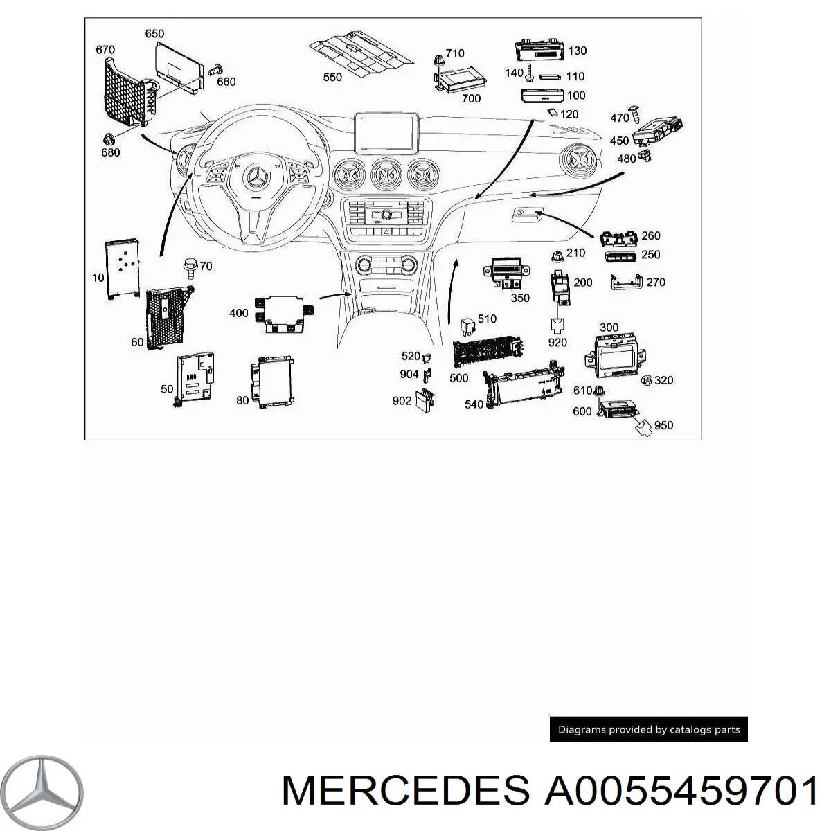 Коробка запобіжників Mercedes A0055459701 ціна, від 2.53 USD