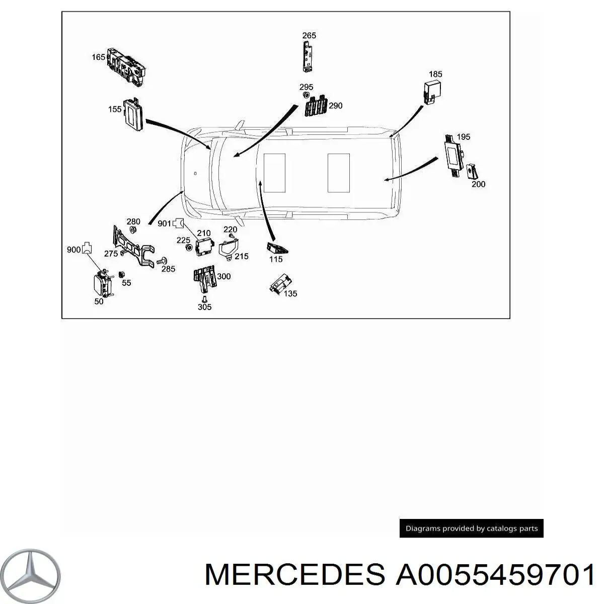 A0055459701 Mercedes Реле запобіжників