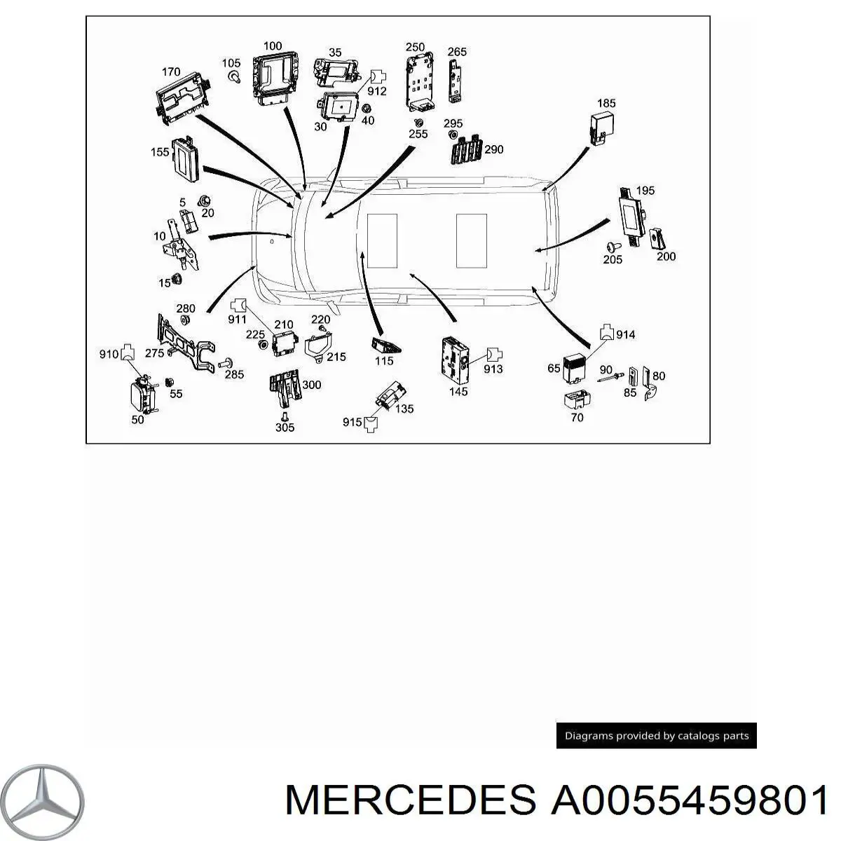 Коробка запобіжників Mercedes A0055459801 ціна, від 5.10 USD