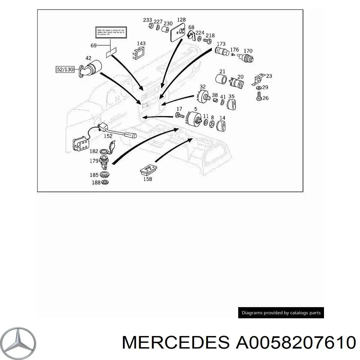 A0058207610 Mercedes 