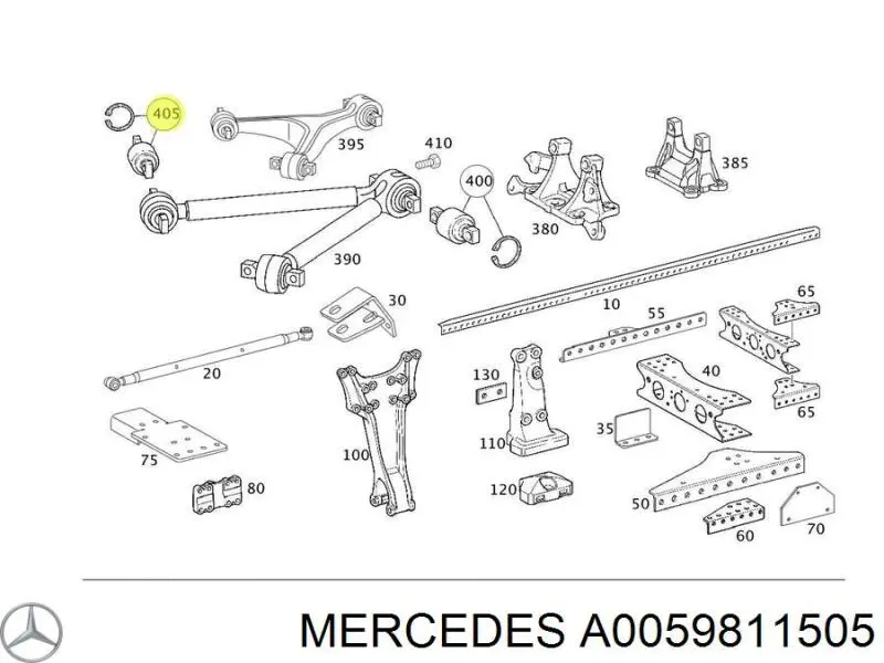 Купити A0059811505 Mercedes Підшипник маточини передньої/задньої