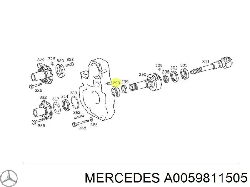A0059811505 Mercedes підшипник маточини передньої/задньої