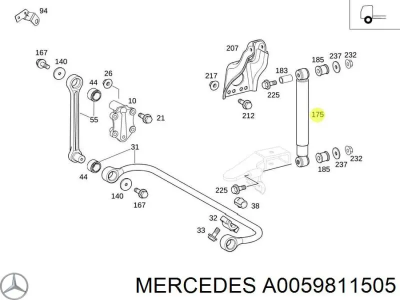 A0059811505 Mercedes Підшипник ступиці пер/зад