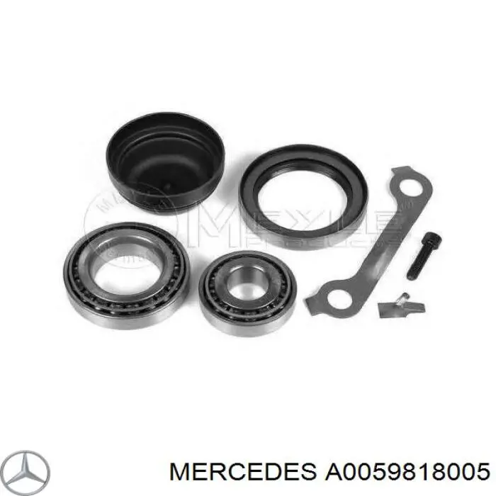 Комплект підшипник маточини передньої Mercedes A0059818005 ціна, від 12.53 USD