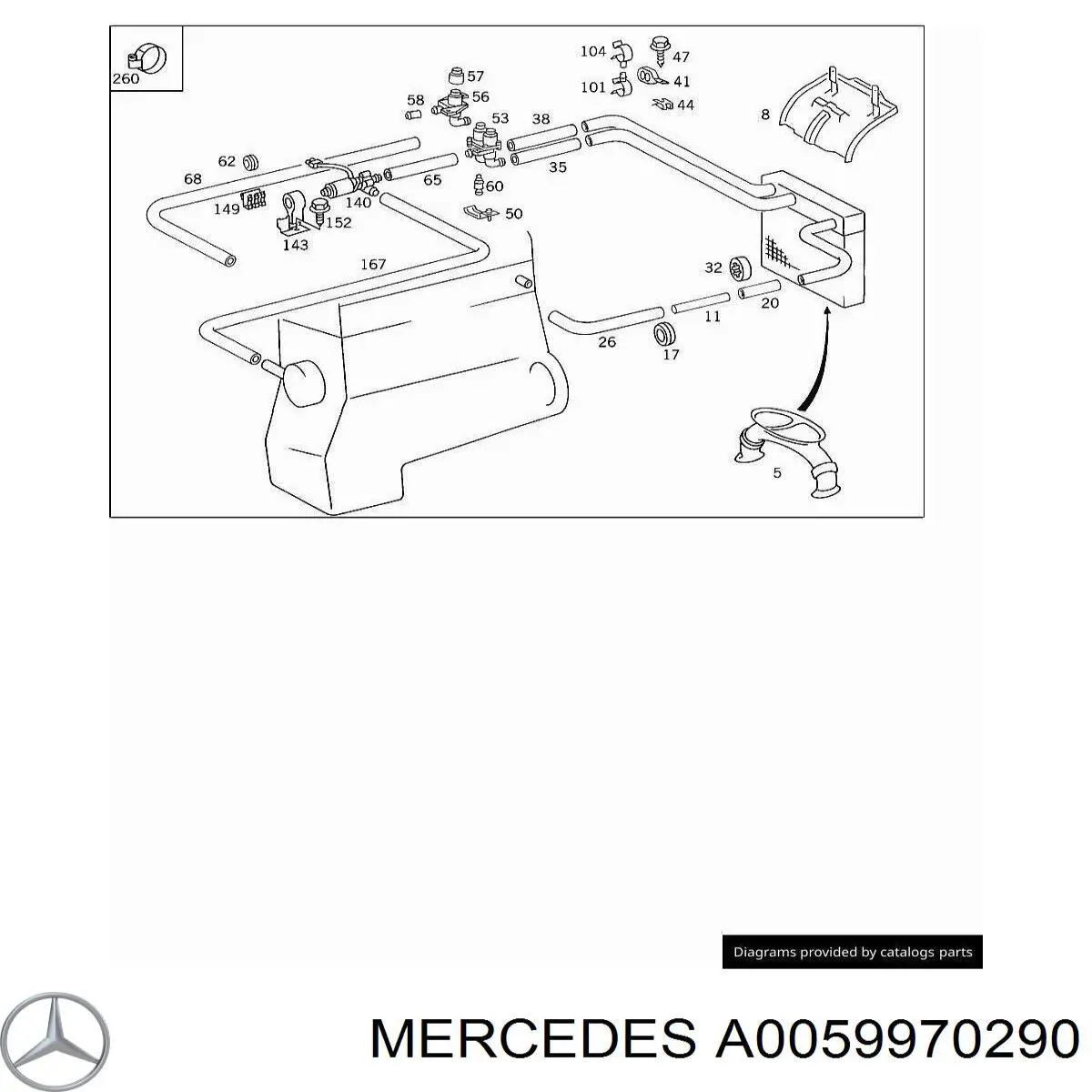 Хомут стяжний металевий, універсальний Mercedes A2309950205 ціна, від 3.74 USD