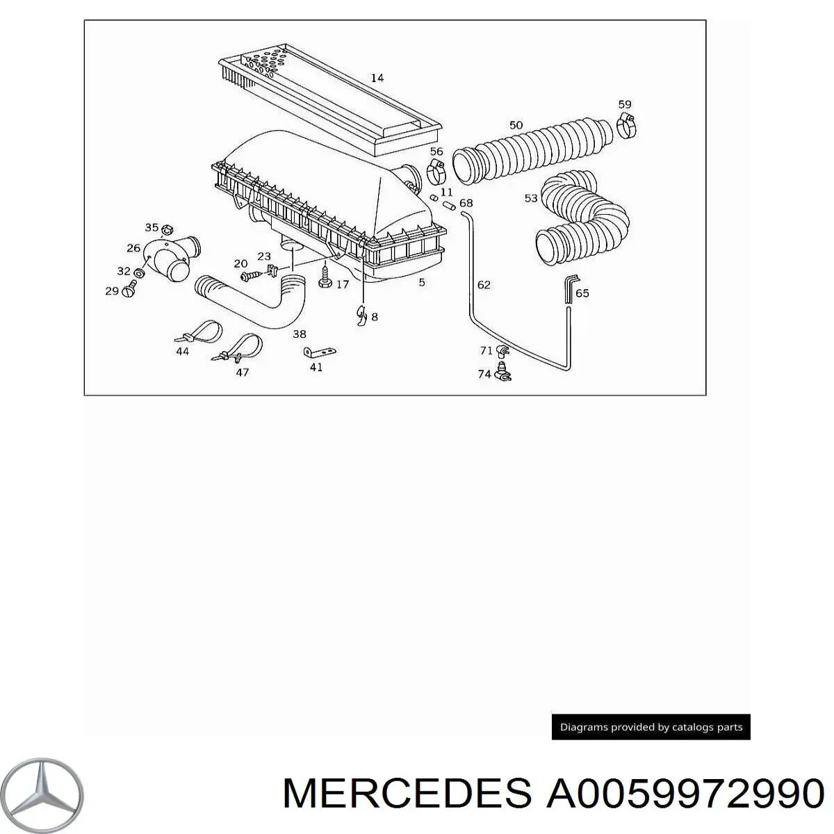 A0059972990 Mercedes Хомут стяжний металевий, універсальний