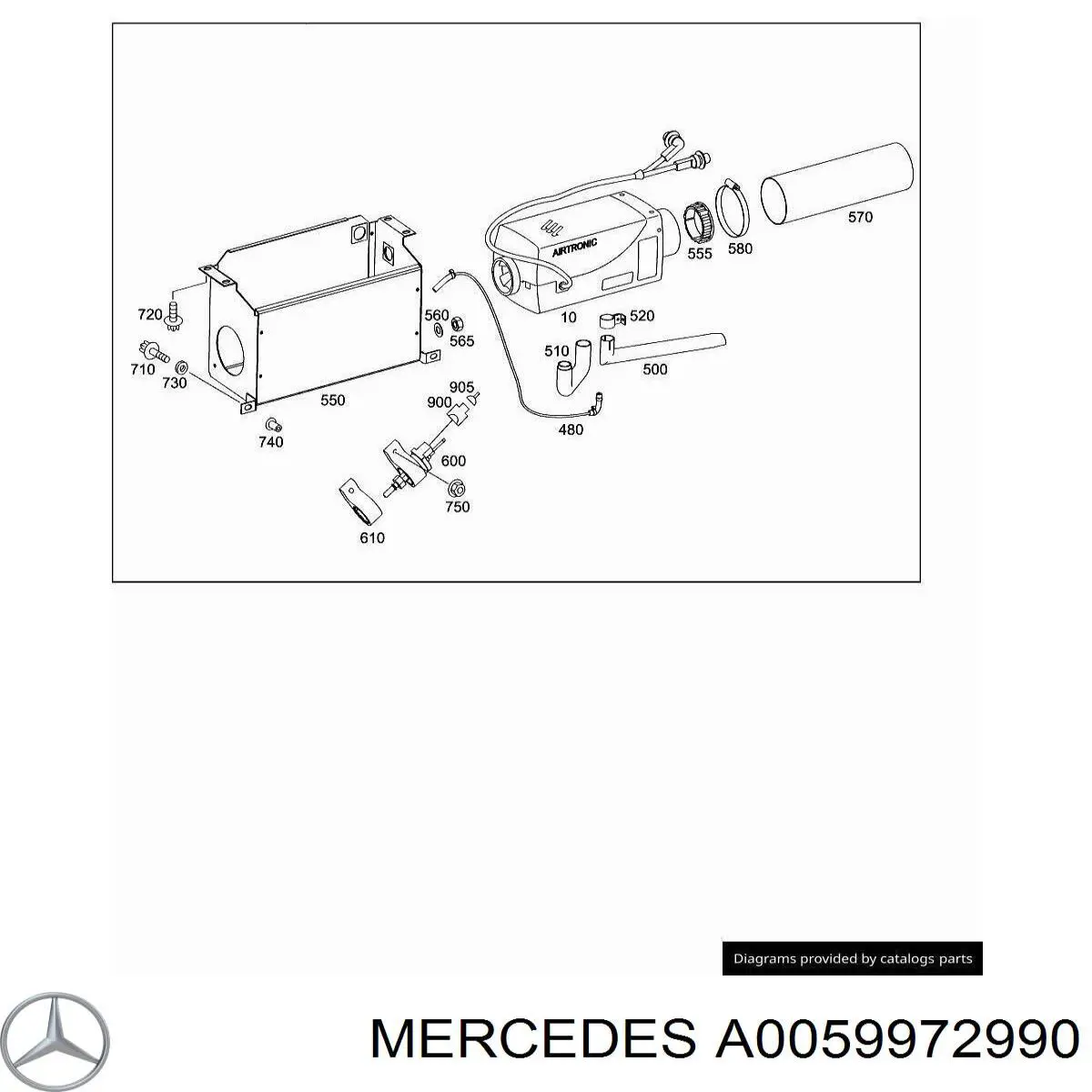 Купити A0059972990 Mercedes Хомут стяжний металевий, універсальний