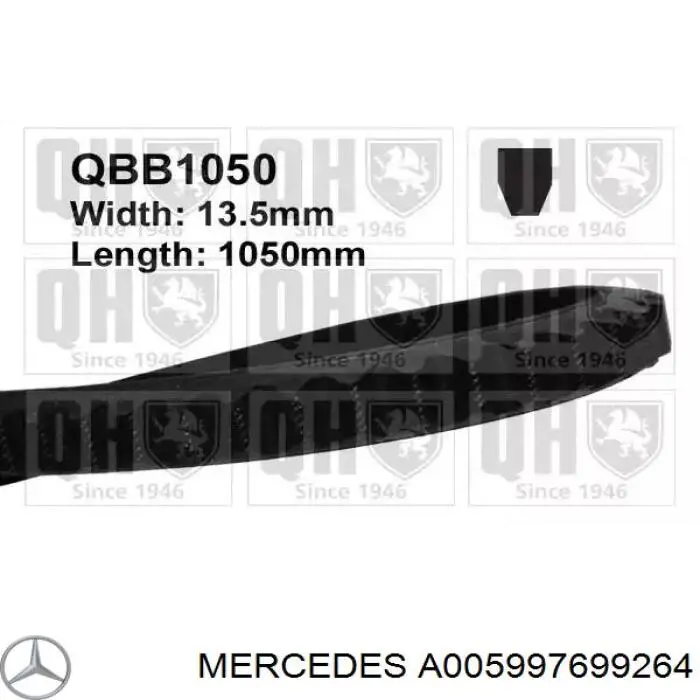 Купити A005997699264 Mercedes Ремінь генератора