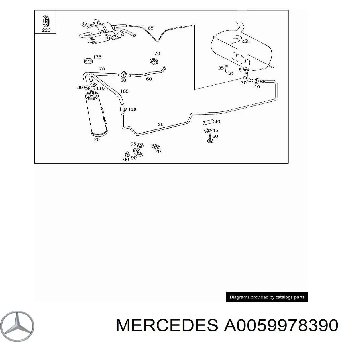 З'єднувальні елементи передні, система випуску Mercedes A0059978390 ціна, від 3.05 USD