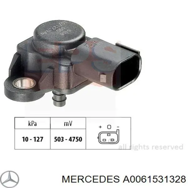 Купити A0061531328 Mercedes Датчик абсолютного тиску