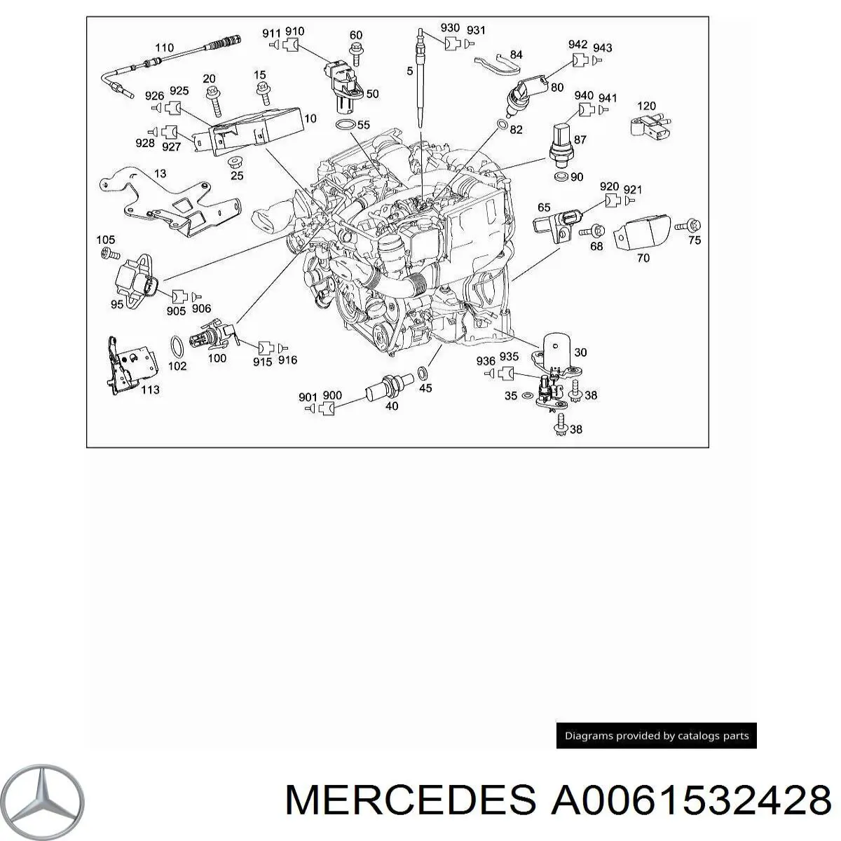 Датчик распредвалу A0061532428 Mercedes