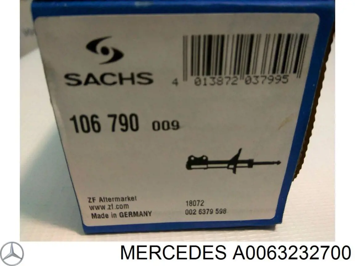 Амортизатор передній A0063232700 Mercedes