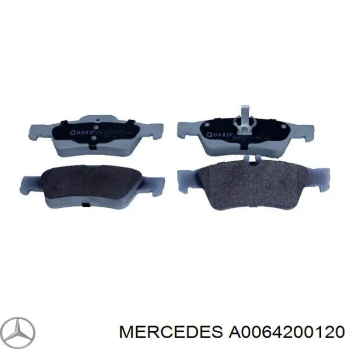 A0064200120 Mercedes колодки гальмові задні, дискові