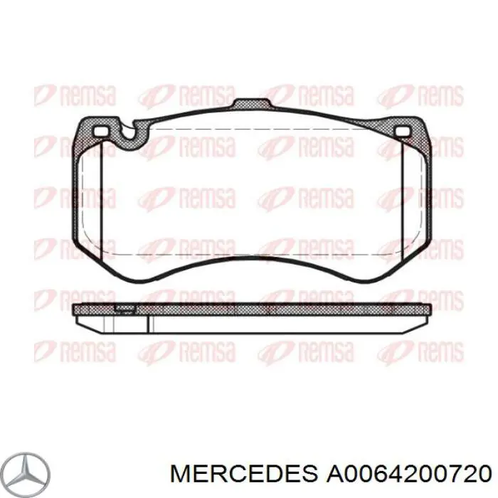 Передні тормозні колодки A0064200720 Mercedes