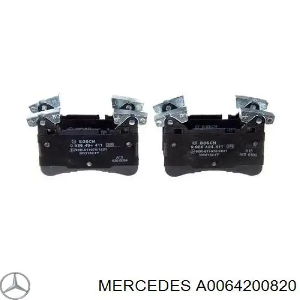 Задні гальмівні колодки A0064200820 Mercedes