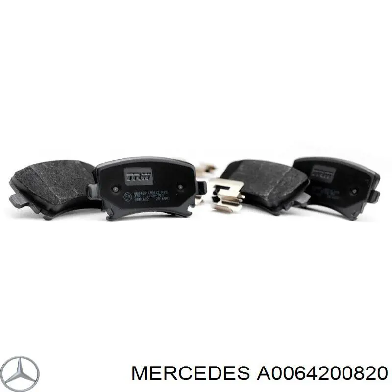 A0064200820 Mercedes Колодки гальмівні задні, дискові